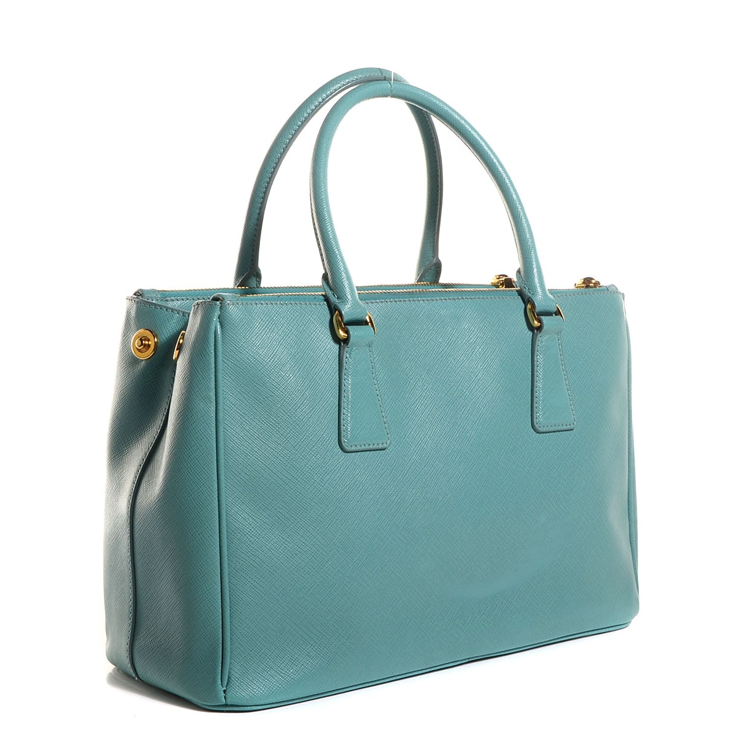 Prada Saffiano Lux Small Double Zip Tote Anice 3 of 12