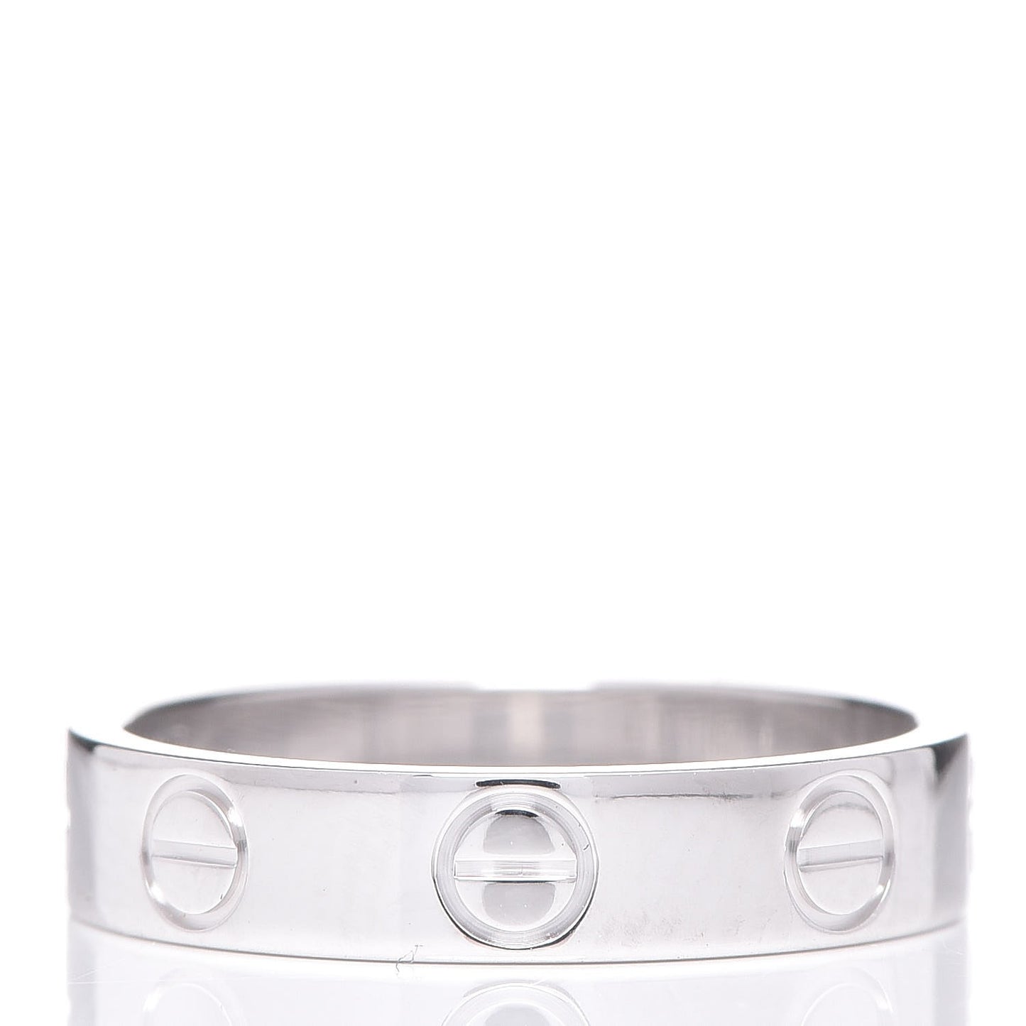 18K White Gold 3.5mm LOVE Wedding Band Ring 47 4