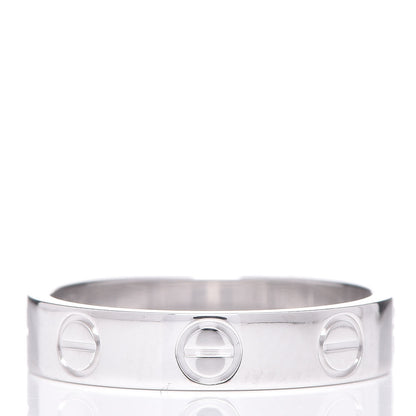 Cartier 18K White Gold 3.5mm LOVE Wedding Band Ring 47 4 3 of 4