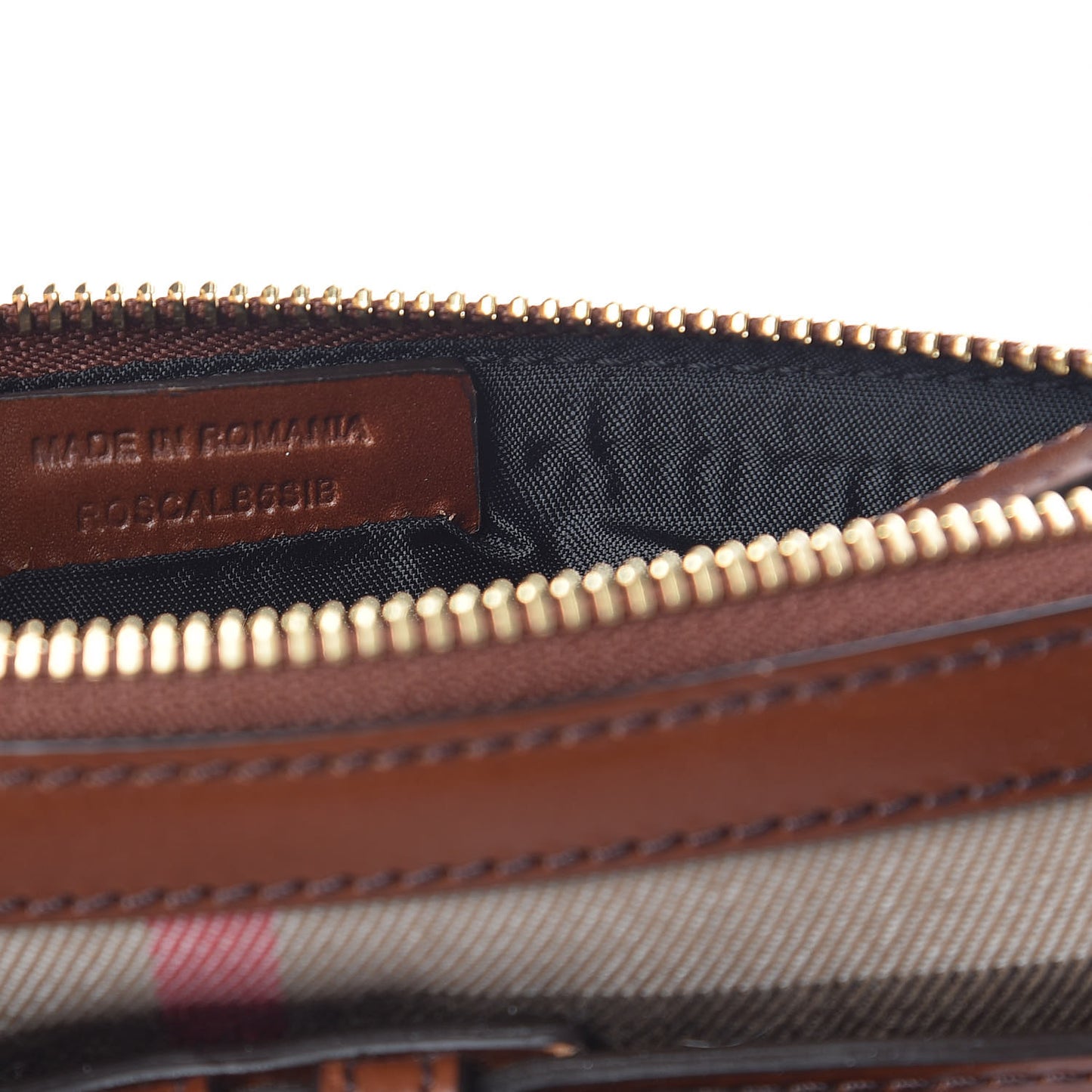 House Check Bridle Calfskin Peyton Crossbody Tan