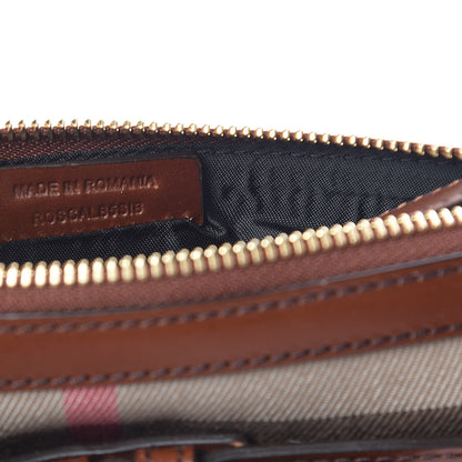 Burberry House Check Bridle Calfskin Peyton Crossbody Tan 9 of 11