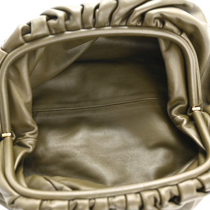 Bottega Veneta Smooth Butter Calf The Pouch Oversized Clutch Kaki Fondent 5 of 10