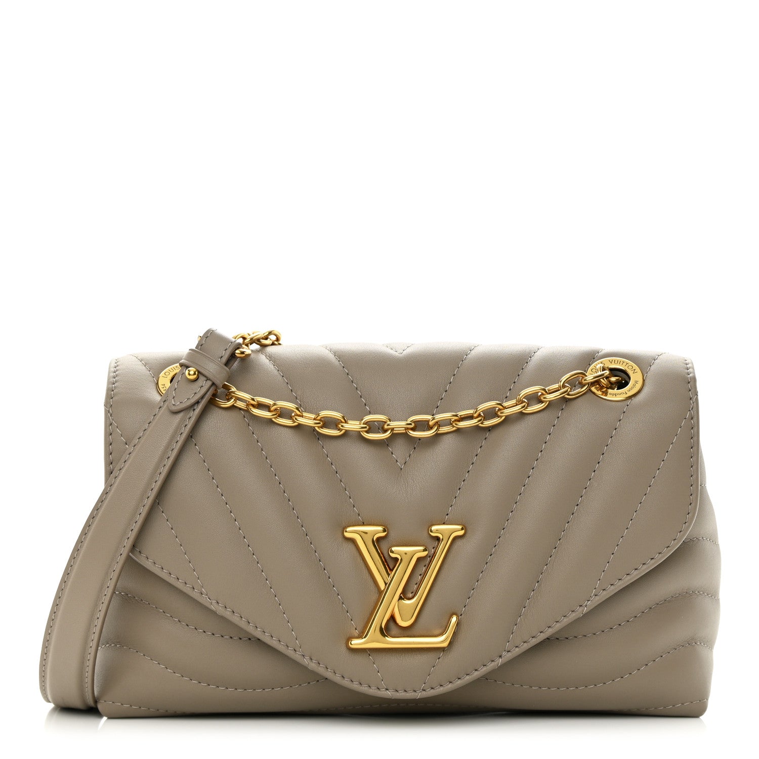 Louis Vuitton Calfskin LV New Wave Chain Bag Taupe 1 of 12