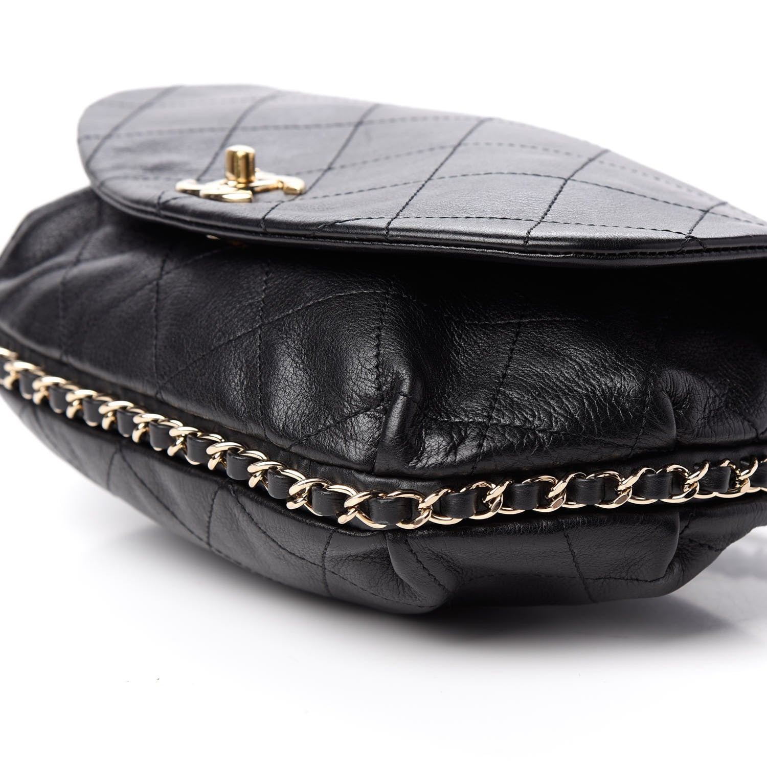 Chanel Calfskin Stitched Messenger Flap Black 9 of 9