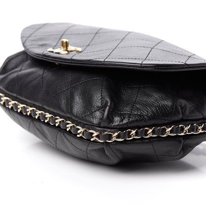 Chanel Calfskin Stitched Messenger Flap Black 9 of 9