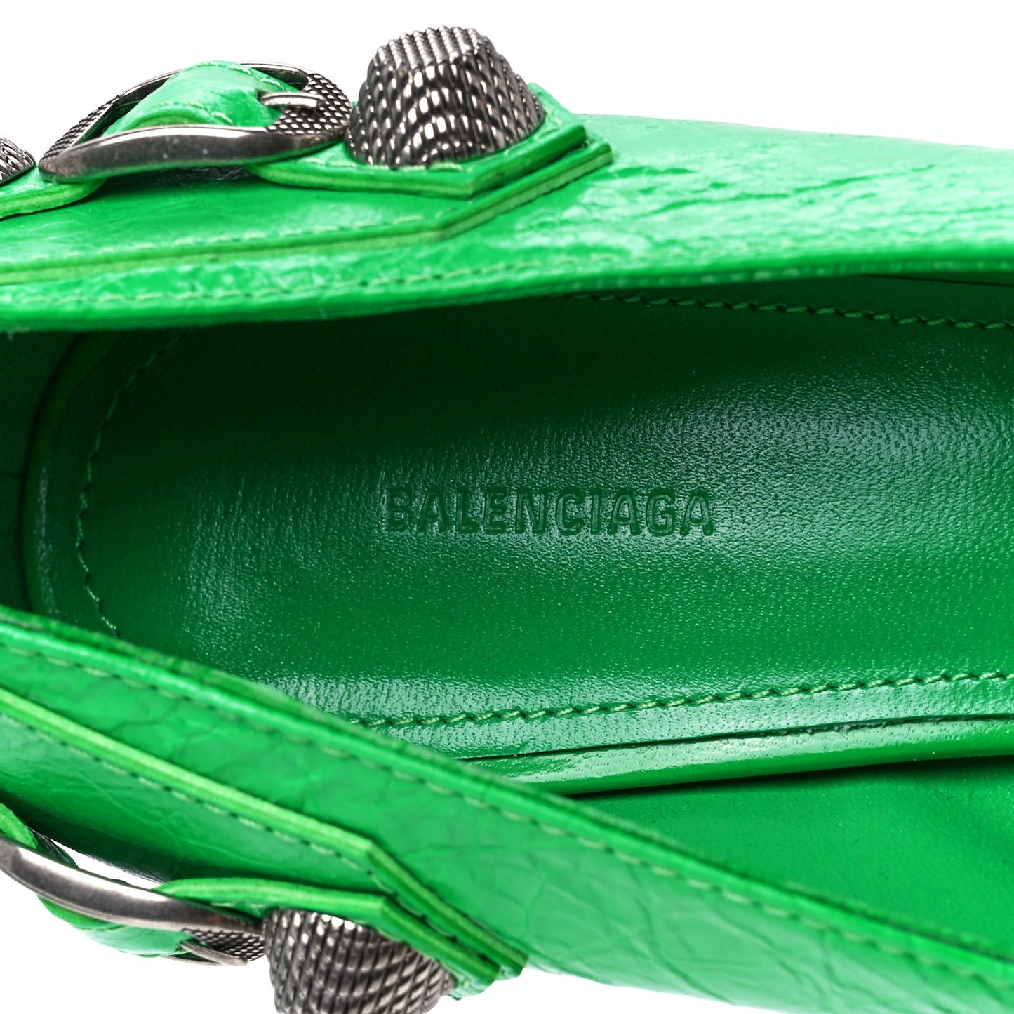 Agneau Arena Cagole 90mm Pumps 38 Vivid Green