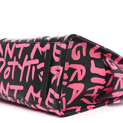 Marc Jacobs X STEPHEN SPROUSE Grained Calfskin Medium The Tote Bag Pink 9 of 9