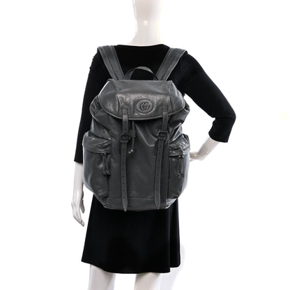 Gucci Calfskin Monochrome Double G Backpack Grey 2 of 10