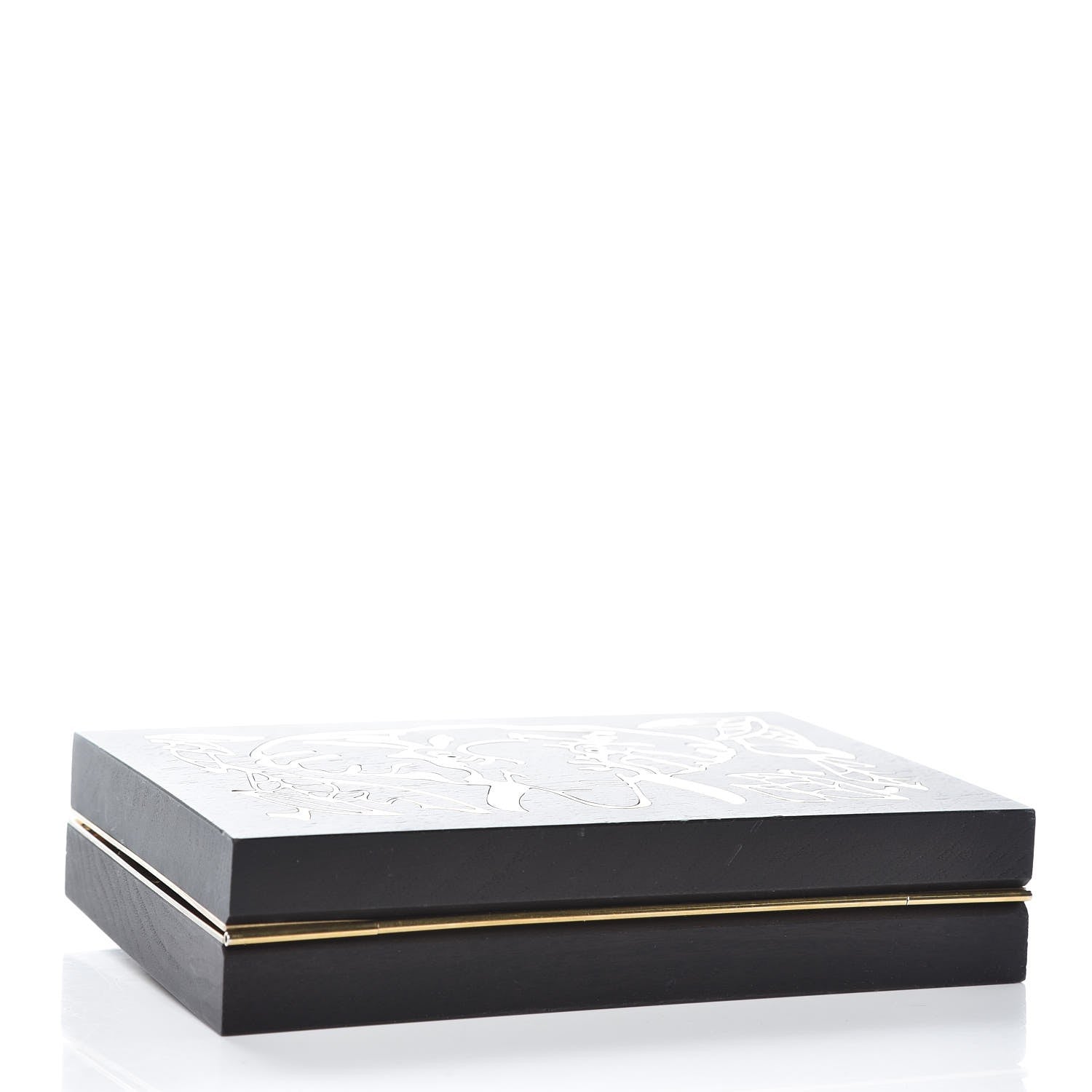 Valentino Garavani Wood Elephant Minaudiere Clutch Black 4 of 12