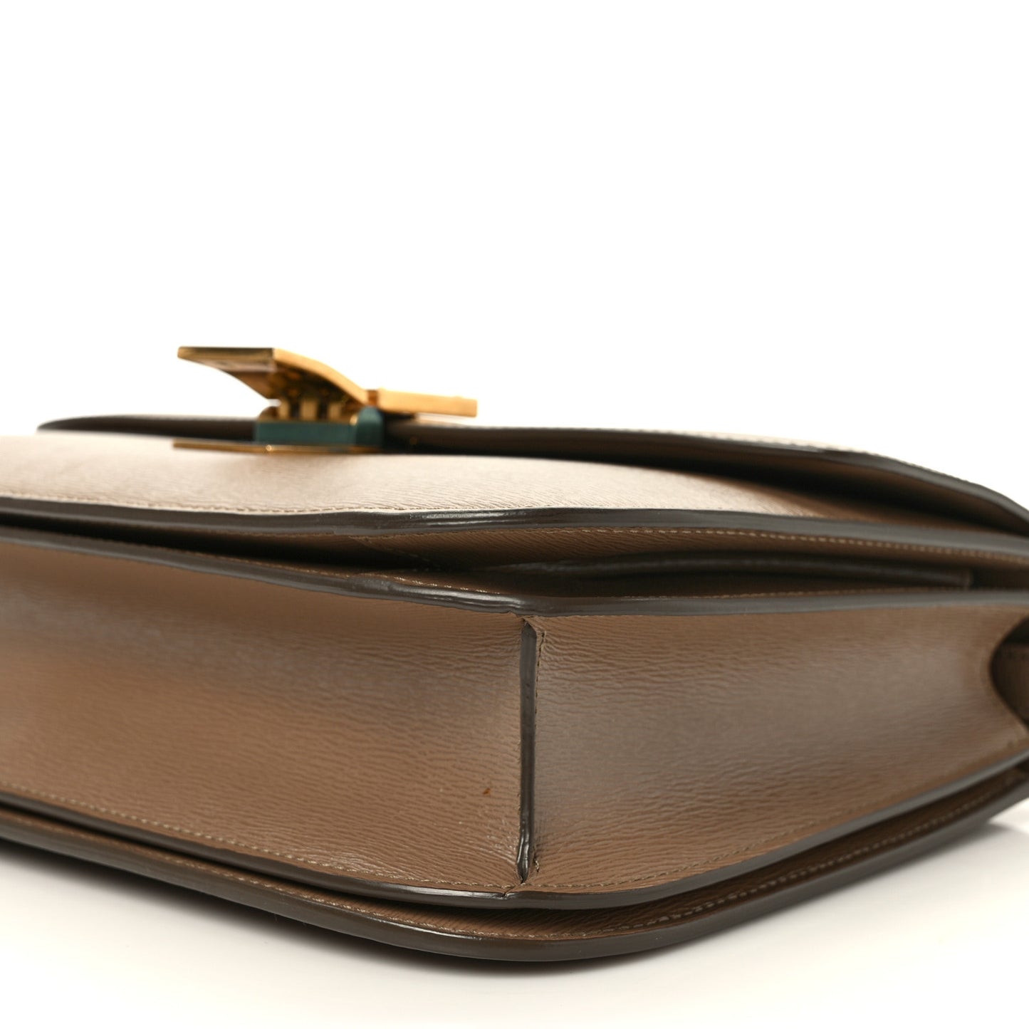 Liege Calfskin Medium Classic Box Flap Bag Taupe
