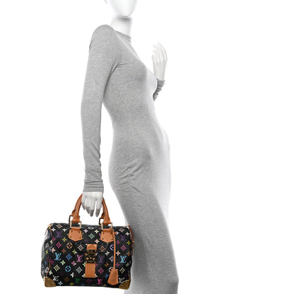 Louis Vuitton Monogram Multicolor Speedy 30 Black 2 of 11