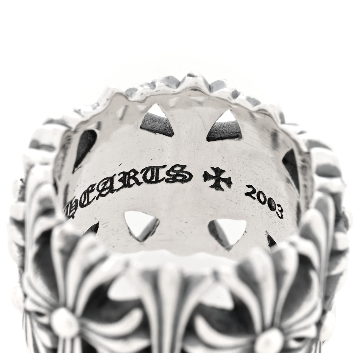Sterling Silver Cemetery Cross Ring 59 8.75