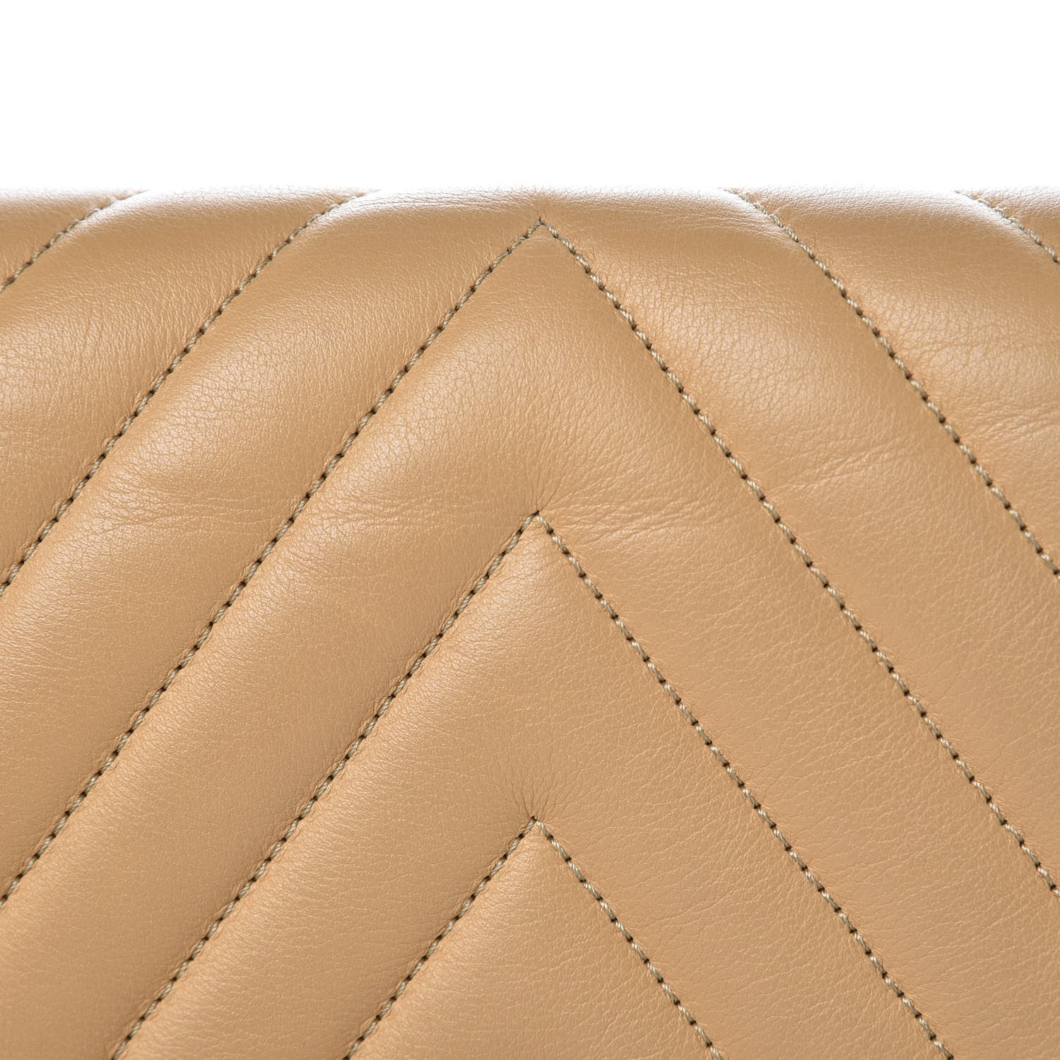 Chanel Calfskin Chevron Quilted Boy Convertible Clutch Flap Beige 14 of 16