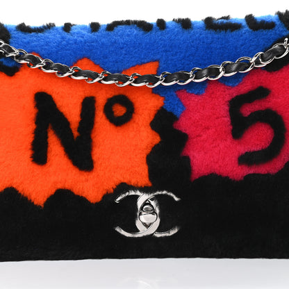 Chanel Shearling Lambskin Medium Chanel 100% Flap Black 8 of 14