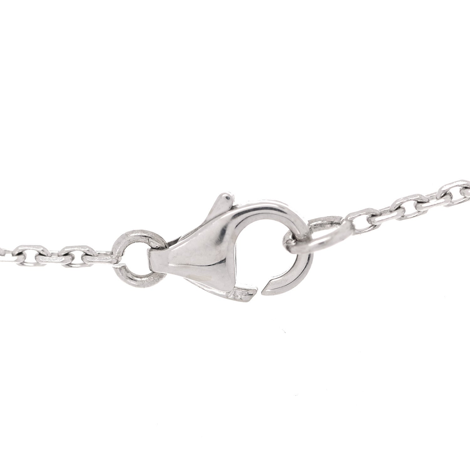 Van Cleef & Arpels 18K White Gold Mother of Pearl Vintage Alhambra Pendant Necklace 10 of 10