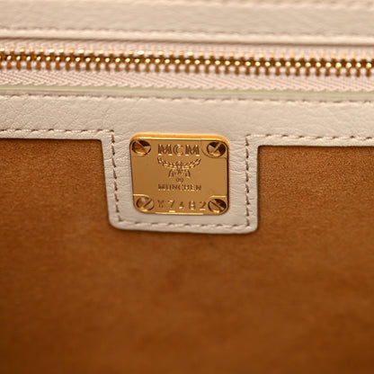 MCM Calfskin Large Munchen Tote White 7 of 11