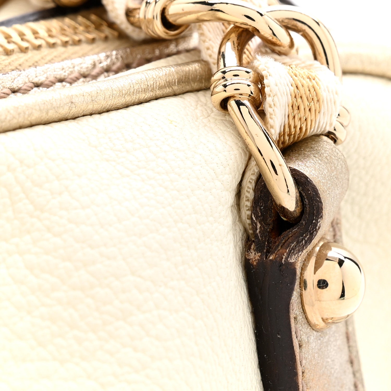 Gucci Goatskin Small Capri Bowler White Gold 11 of 11