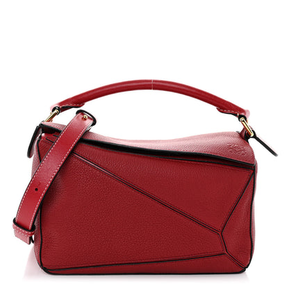Loewe Grained Calfskin Small Puzzle Bag Rouge 1 of 9