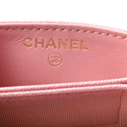 Chanel Iridescent Caviar Quilted Gusseted Card Holder Pink 6 of 7