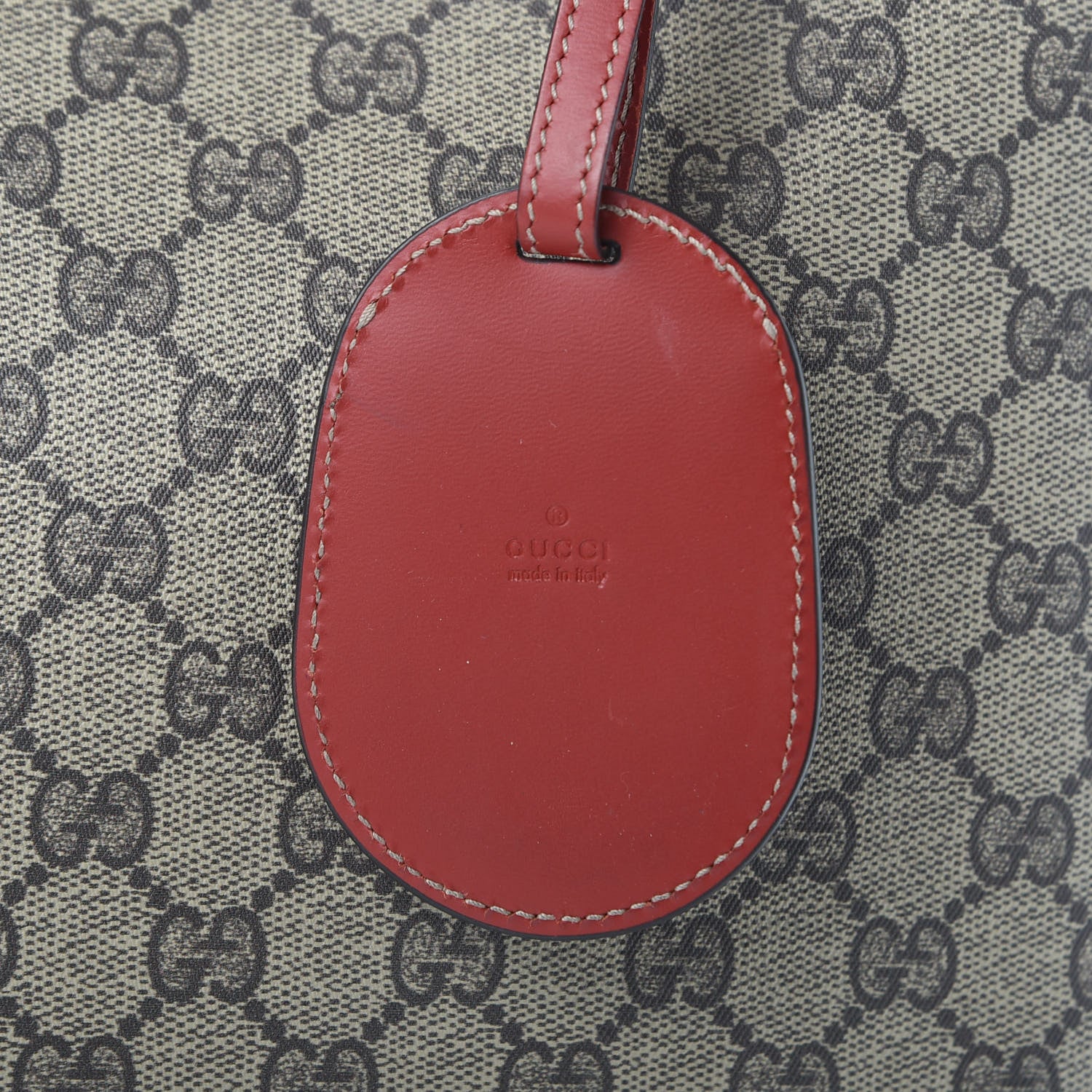 Gucci GG Supreme Monogram Medium Reversible Tote Beige Red 9 of 9