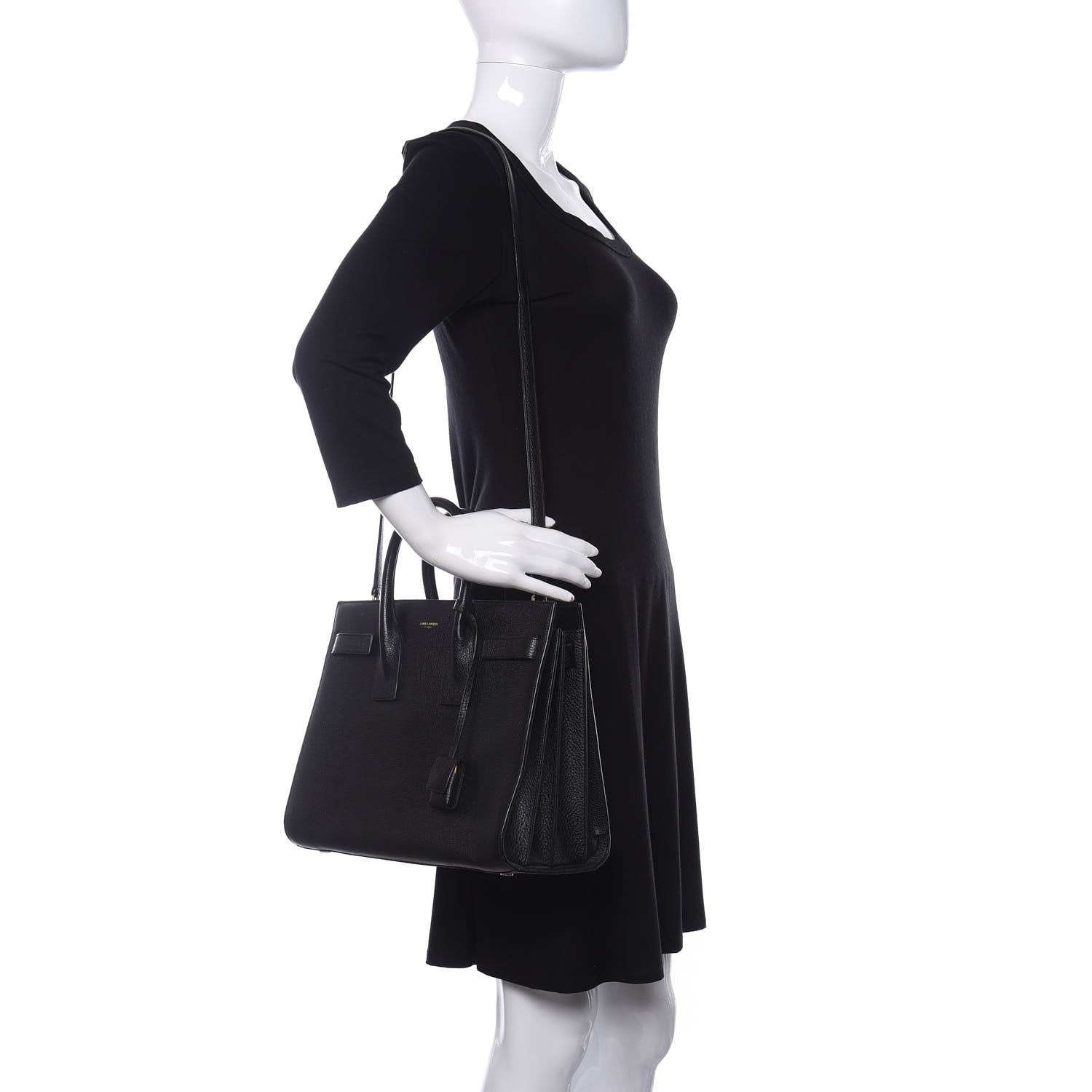 Saint Laurent Grained Calfskin Small Sac De Jour Black 2 of 14