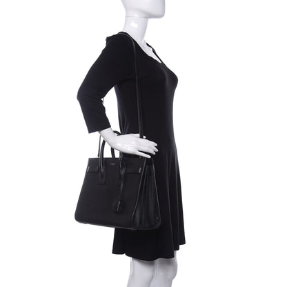 Saint Laurent Grained Calfskin Small Sac De Jour Black 2 of 14