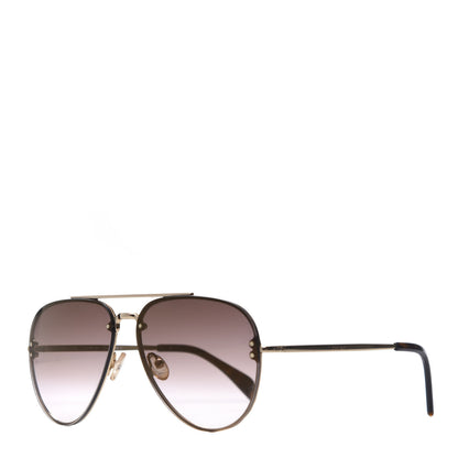 Celine Mirror Aviator Sunglasses CL 41392/S Gold Grey 1 of 7