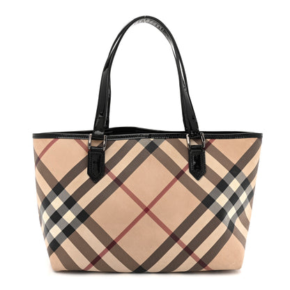 Burberry Supernova Check Small Nickie Tote Black 1 of 12