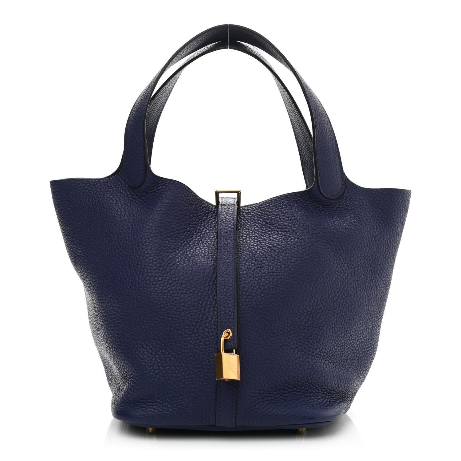Hermes Taurillon Clemence Picotin Lock 22 MM Bleu Encre 1 of 9