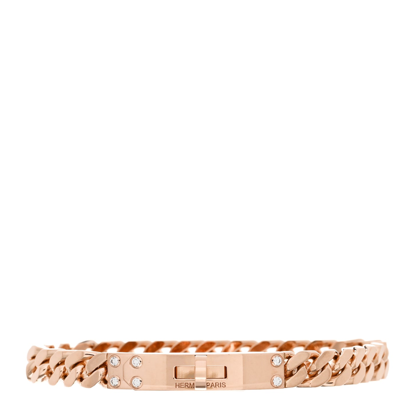 18K Rose Gold Diamond PM Kelly Chaine Bracelet SH