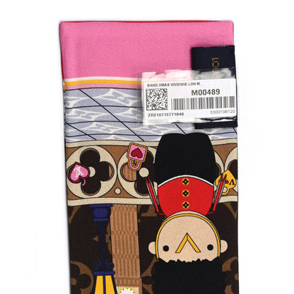 Louis Vuitton Silk Monogram 2021 London Christmas Animation Bandeau Marron 3 of 3