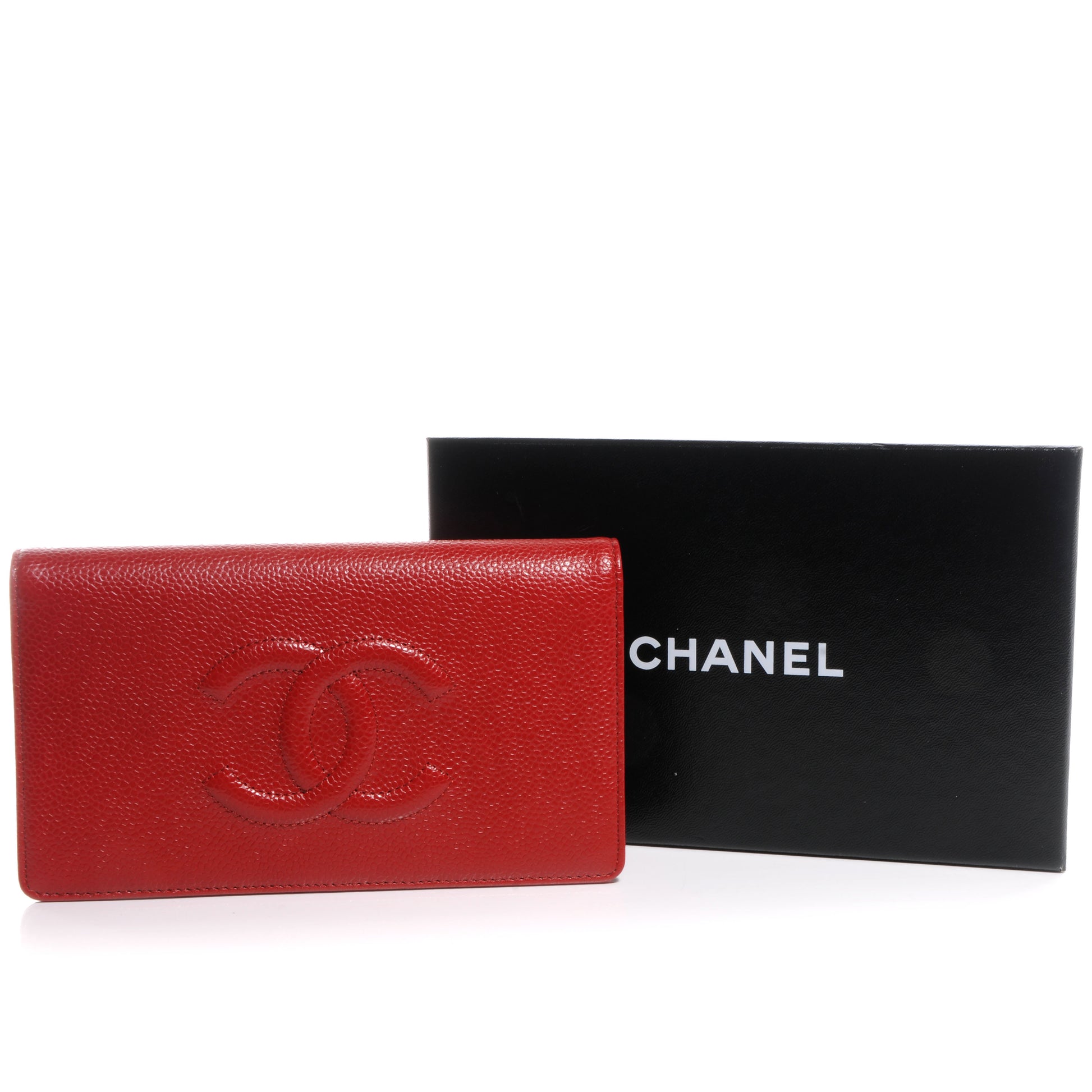 Chanel Caviar Yen CC Wallet Red 5 of 9