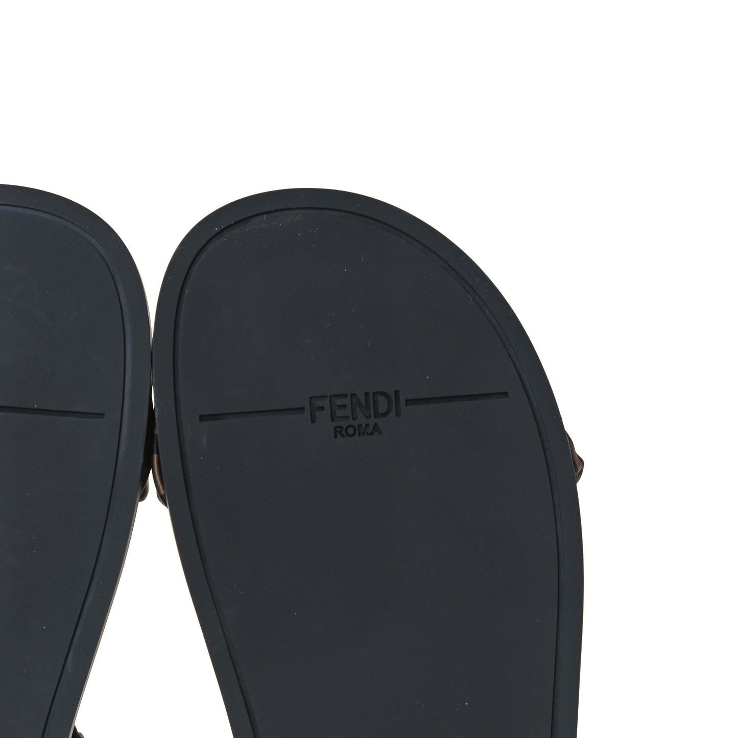 Satin FF Ruched Sandals 39 Tobacco Black