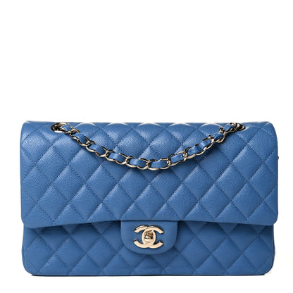 Chanel Caviar Quilted Medium Double Flap Blue 1 of 5