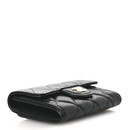 Chanel Caviar Quilted Flap Card Holder Wallet Black 4 of 10