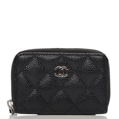 Chanel Caviar Quilted Zip Coin Purse Black 1 of 8
