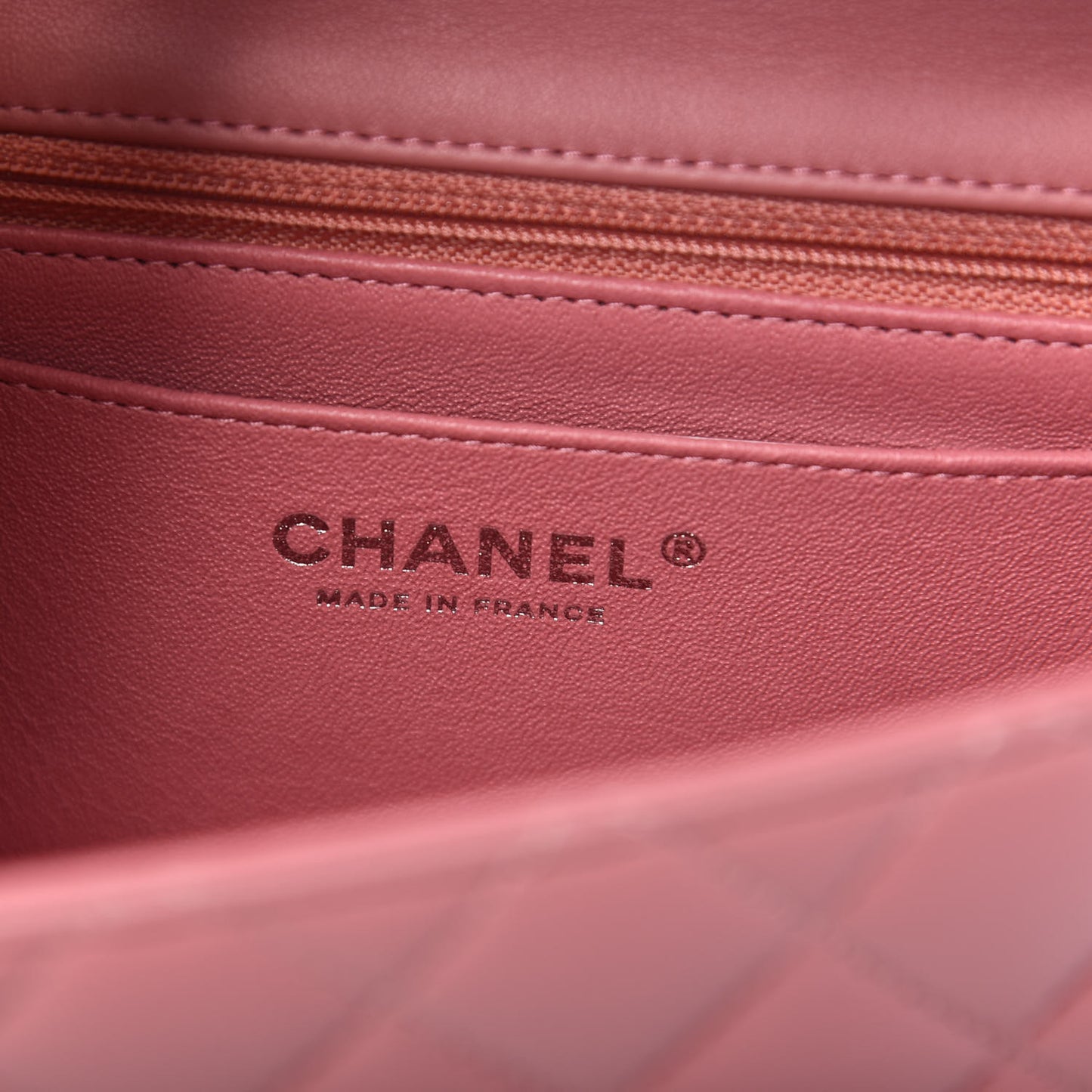 Lambskin Quilted Mini Rectangular Flap Pink