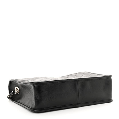 Chanel Aged Calfskin Quilted Large Working Vibe Camera Case Black 4 of 10
