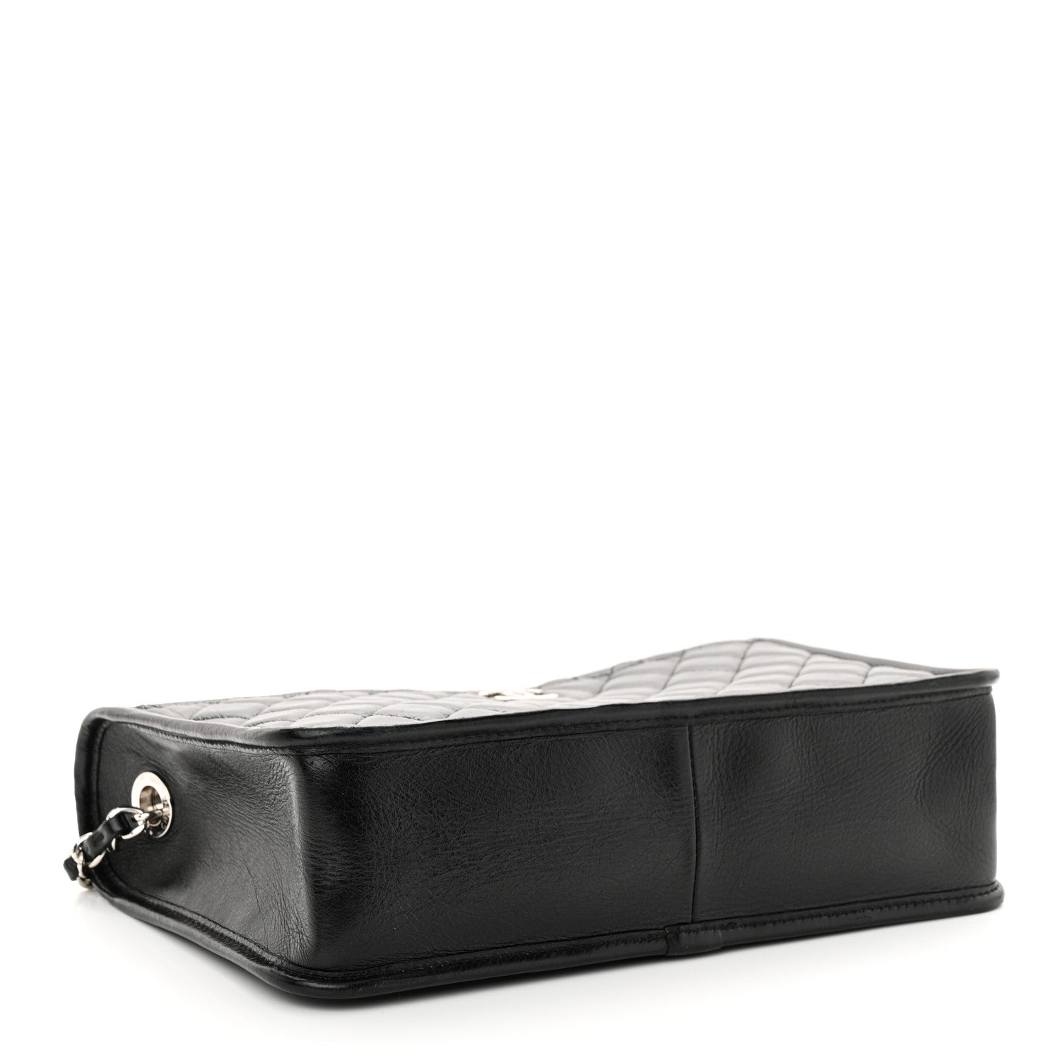Chanel Aged Calfskin Quilted Large Working Vibe Camera Case Black 4 of 10