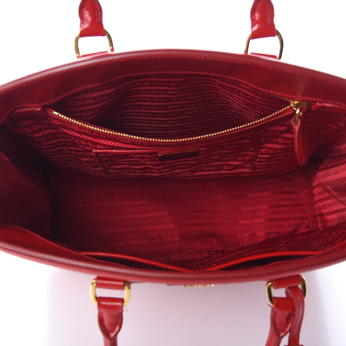 Saffiano Vernice Parabole Tote Rosso