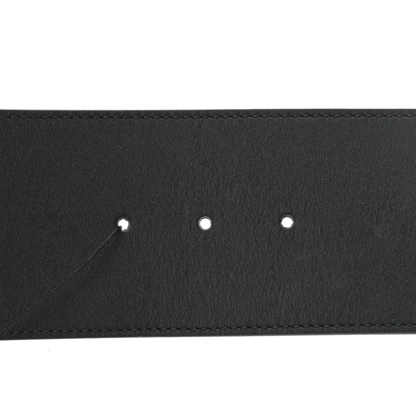 Moon Calfskin Pearl Double G 70mm Belt 90 36 Black Cream
