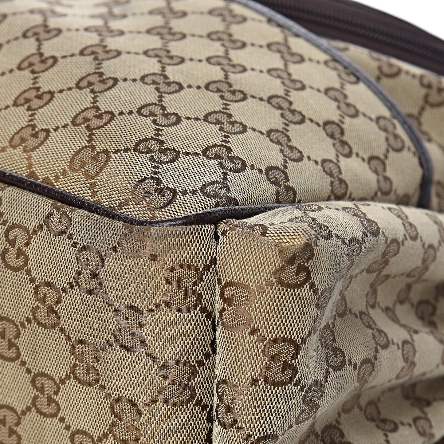 Monogram Natural Pigskin Large Diaper Bag Beige Ebony Cocoa Dark Chocolate