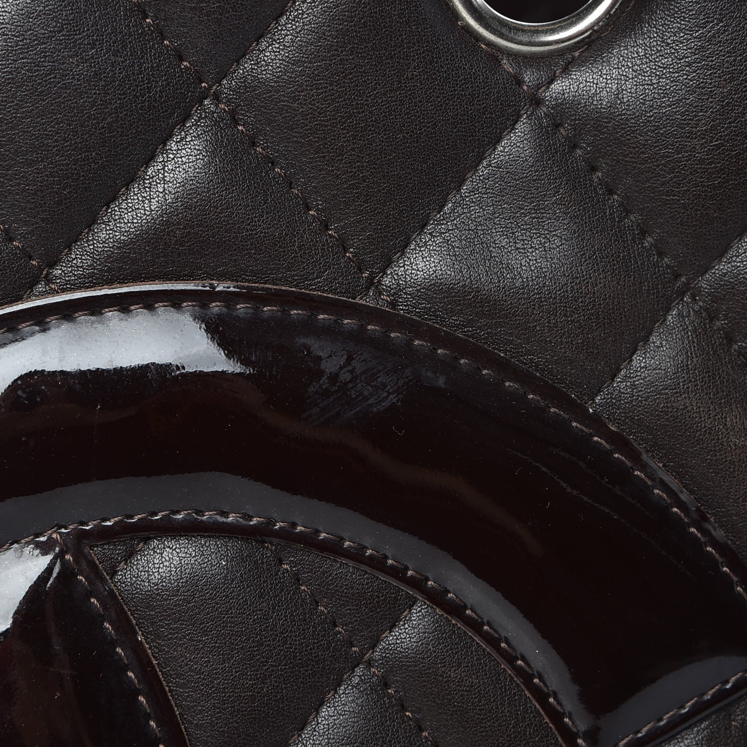Chanel Calfskin Quilted Large Cambon Tote Brown 11 of 15