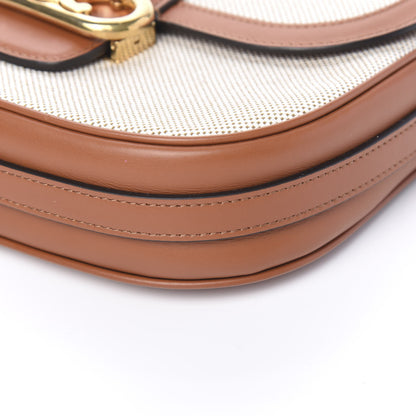 Celine Textile Natural Calfskin Medium Chain Maillon Triomphe Tan White 7 of 8