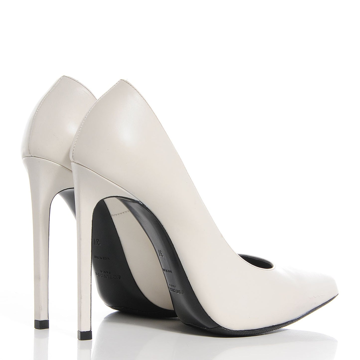 Calfskin Classic Paris 105 Escarpin Pumps 37 Dove White