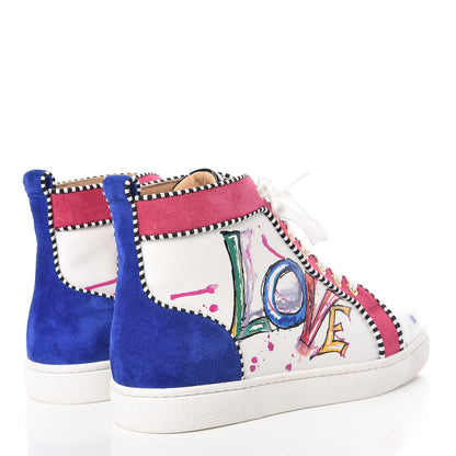 Christian Louboutin Calfskin Womens In Love Rantus Orlato Sneakers 35 White Multicolor 4 of 15