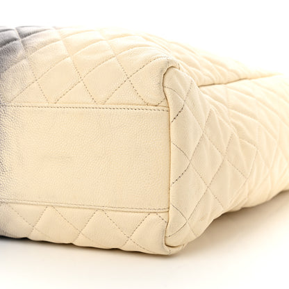 Chanel Caviar Ombre Large Shopping Tote White 10 of 19