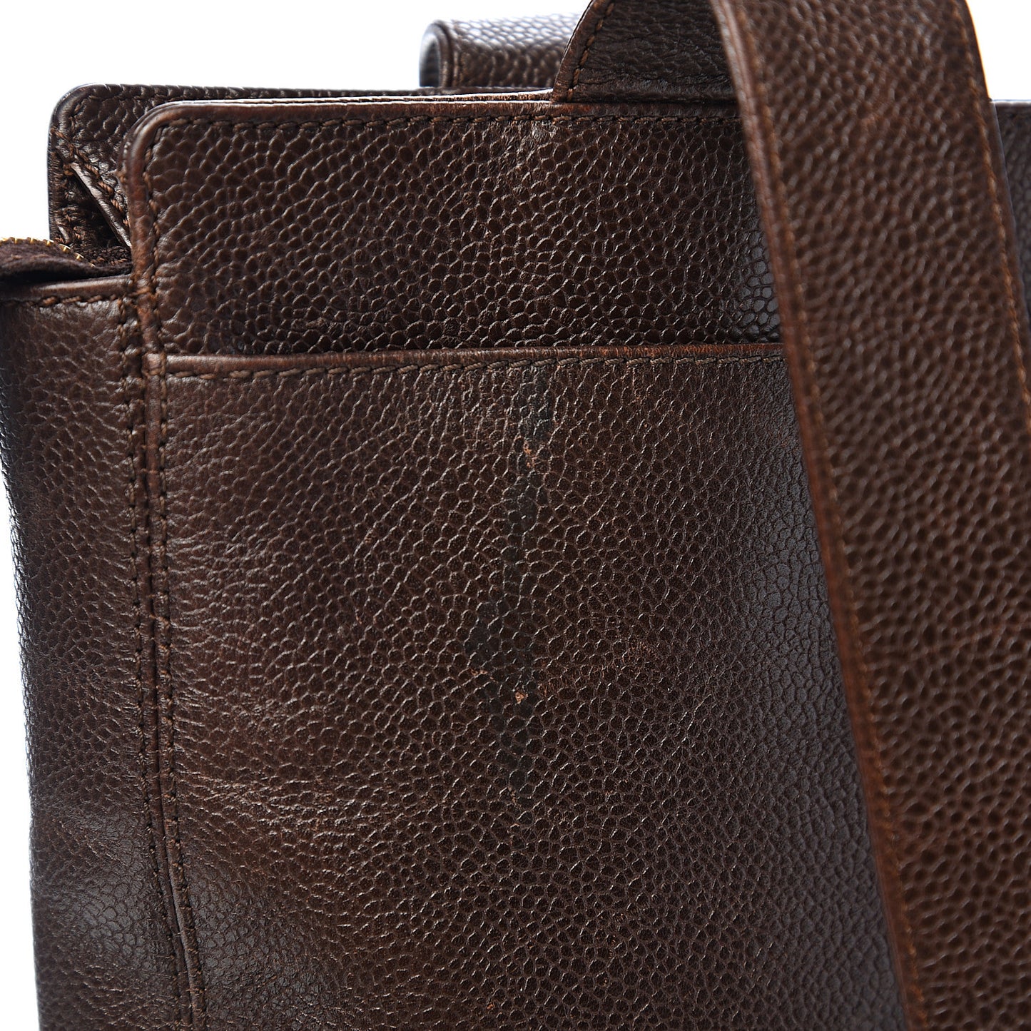 Caviar Shoulder Bag Brown