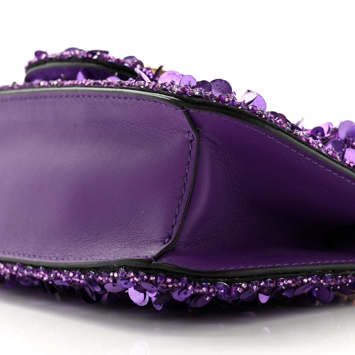 Sequin Vlogo Small Loco Shoulder Bag Purple