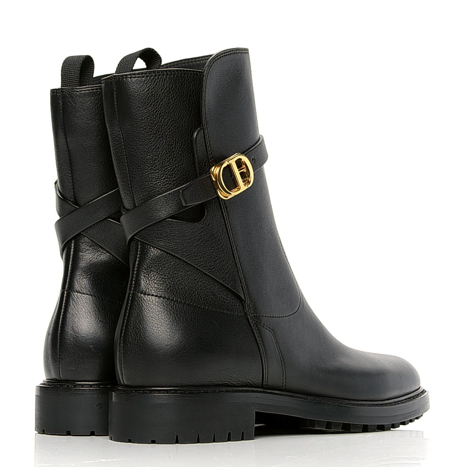 Christian Dior Calfskin Empreinte Ankle Boot 37.5 Black 3 of 11